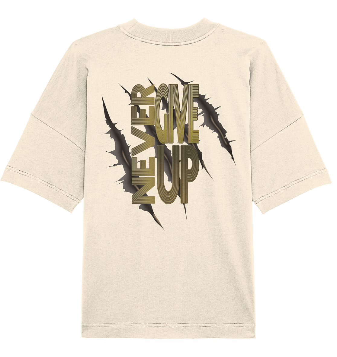 Never Give Up - Organic Oversize Shirt