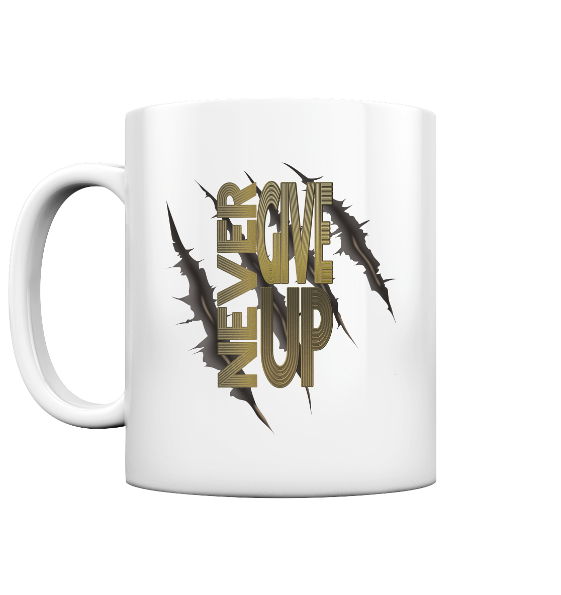 Never Give Up - Tasse glossy