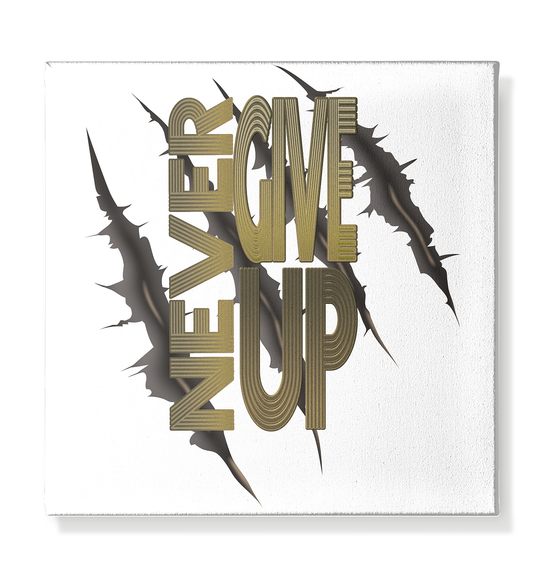 Never Give Up - Leinwand 30x30cm
